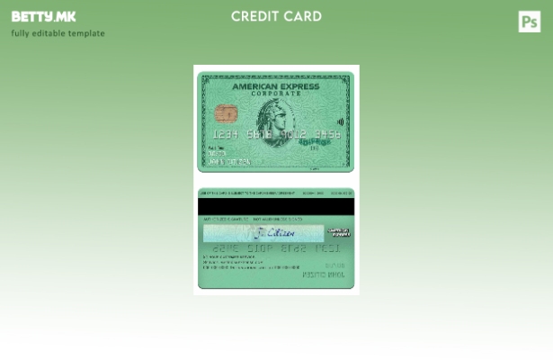 Модерен стил САД Небраска Пет поени банка amex шаблон зелена карта